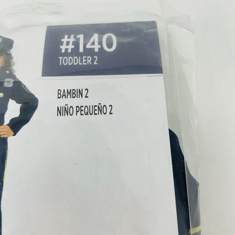 Police Officer Toddler Boys Size 2T Halloween Hero Dress Up Costume in Blue - Picture 7 of 7
